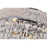 Empire 3 Light 12in Chrome Flush Mount with Crystals