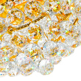 Empire 3 Light 12in Gold Flush Mount with Crystals