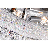 Empire 4 Light 14in Chrome Flush Mount with Crystals