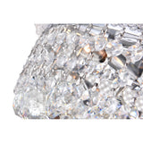 Empire 4 Light 14in Chrome Flush Mount with Crystals