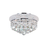 Empire 4 Light 14in Chrome Flush Mount with Crystals