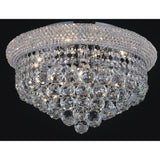 Empire 8 Light 20in Chrome Flush Mount with Crystals
