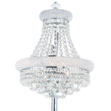 Empire 8 Light 18in Chrome Floor Lamp with Crystals