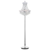 Empire 8 Light 18in Chrome Floor Lamp with Crystals