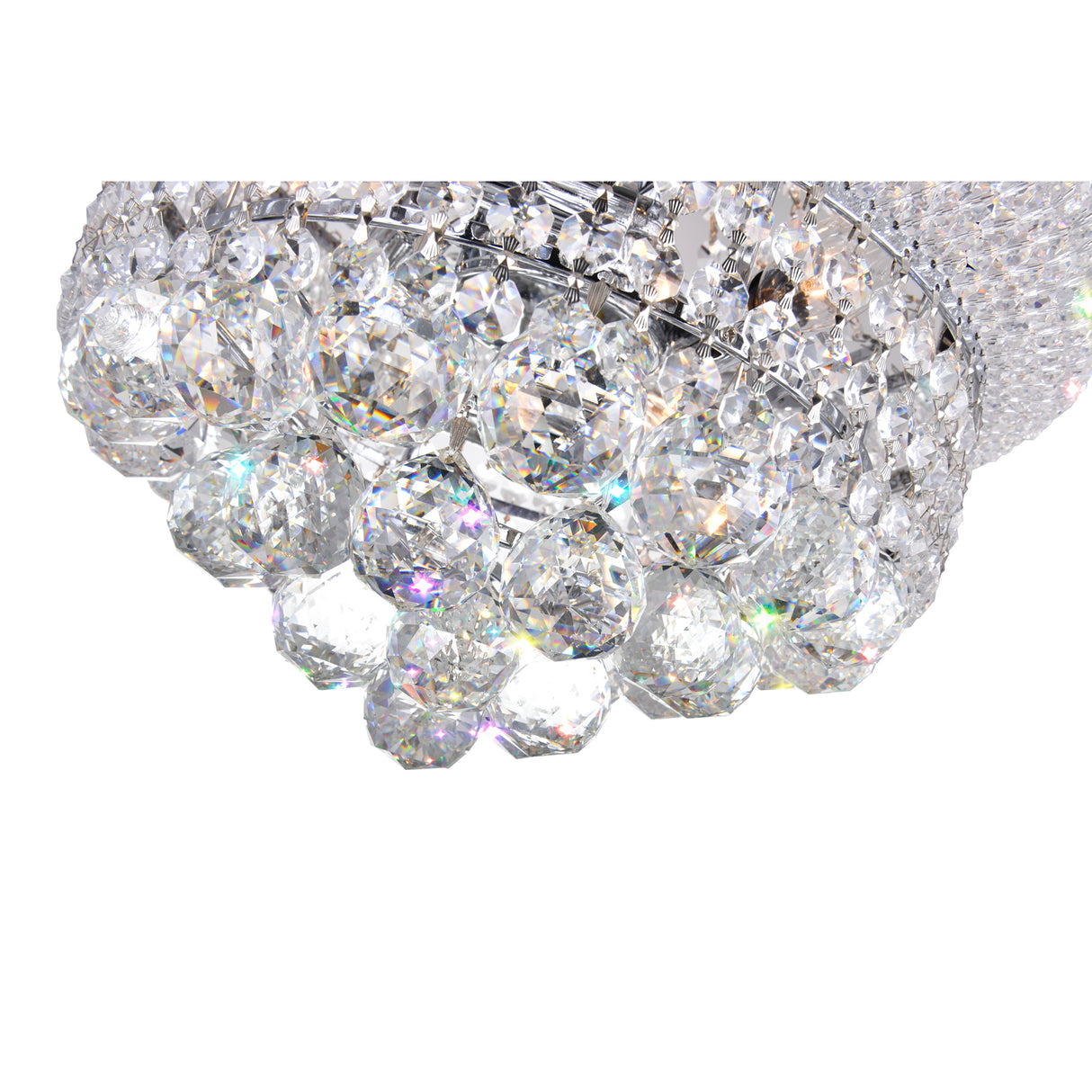 Empire 6 Light 14in Chrome Chandelier with Crystals