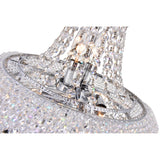 Empire 6 Light 14in Chrome Chandelier with Crystals