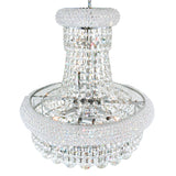 Empire 14 Light 20in Chrome Down Chandelier with Crystals