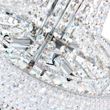 Empire 14 Light 20in Chrome Down Chandelier with Crystals