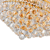 Empire 14 Light 20in Gold Down Chandelier with Crystals