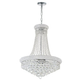 Empire 17 Light 24in Chrome Down Chandelier with Crystals