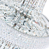 Empire 18 Light 28in Chrome Down Chandelier with Crystals