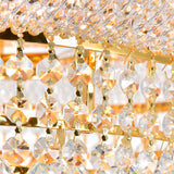 Empire 18 Light 28in Gold Down Chandelier with Crystals