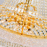 Empire 32 Light 30in Gold Down Chandelier with Crystals