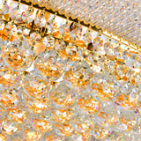 Empire 32 Light 30in Gold Down Chandelier with Crystals