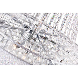 Empire 19 Light 32in Chrome Down Chandelier with Crystals