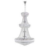 Empire 38 Light 42in Chrome Down Chandelier with Crystals