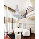 Empire 38 Light 42in Chrome Down Chandelier with Crystals