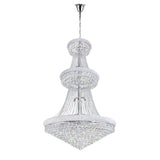 Empire 38 Light 42in Chrome Down Chandelier with Crystals