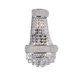 Empire 3 Light 12in Chrome Wall Sconce with Crystals