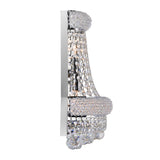 Empire 3 Light 12in Chrome Wall Sconce with Crystals