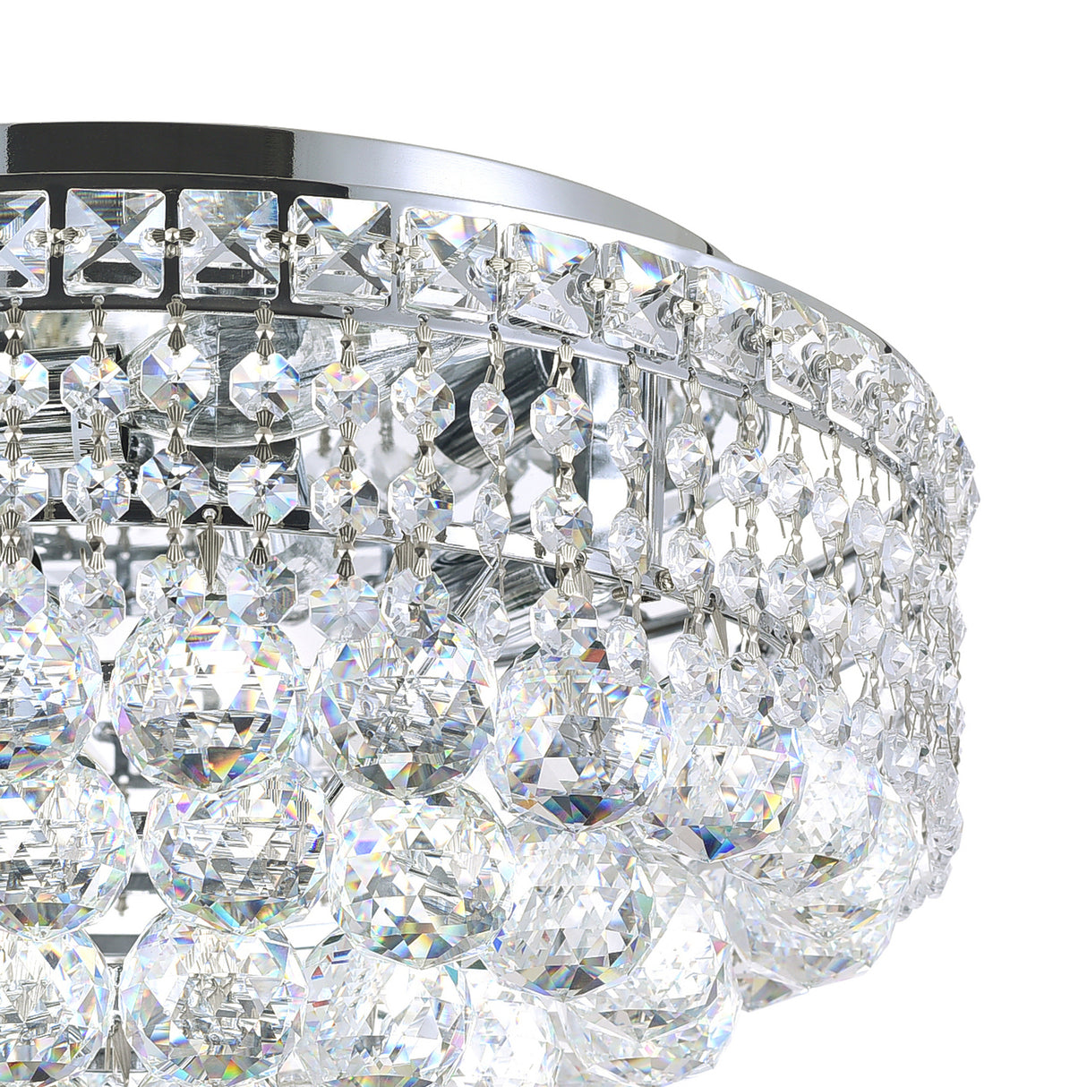 Luminous 5 Light 16in Chrome Flush Mount