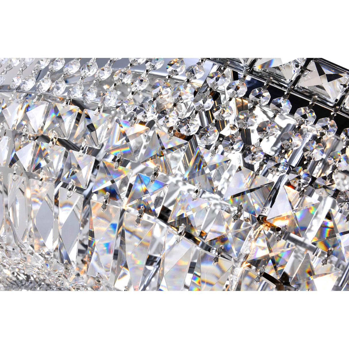 Stefania 21 Light Chrome Flush Mount