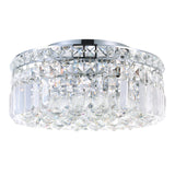 Colosseum 4 Light 12in Chrome Flush Mount with Crystals