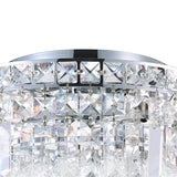 Colosseum 4 Light 14in Chrome Flush Mount with Crystals