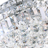 Colosseum 5 Light 16in Chrome Flush Mount with Crystals
