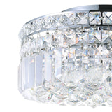 Colosseum 8 Light 20in Chrome Flush Mount with Crystals