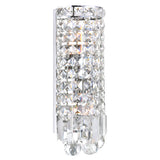 Colosseum 2 Light 5in Chrome Bathroom Sconce with Crystals