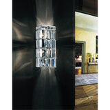 Colosseum 2 Light 5in Chrome Bathroom Sconce with Crystals