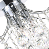 Princess 3 Light 12in Chrome Flush Mount with Crystals