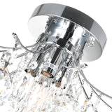 Princess 4 Light 16in Chrome Flush Mount with Crystals