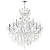 Maria Theresa 19 Light 32in Chrome Up Chandelier with Crystals