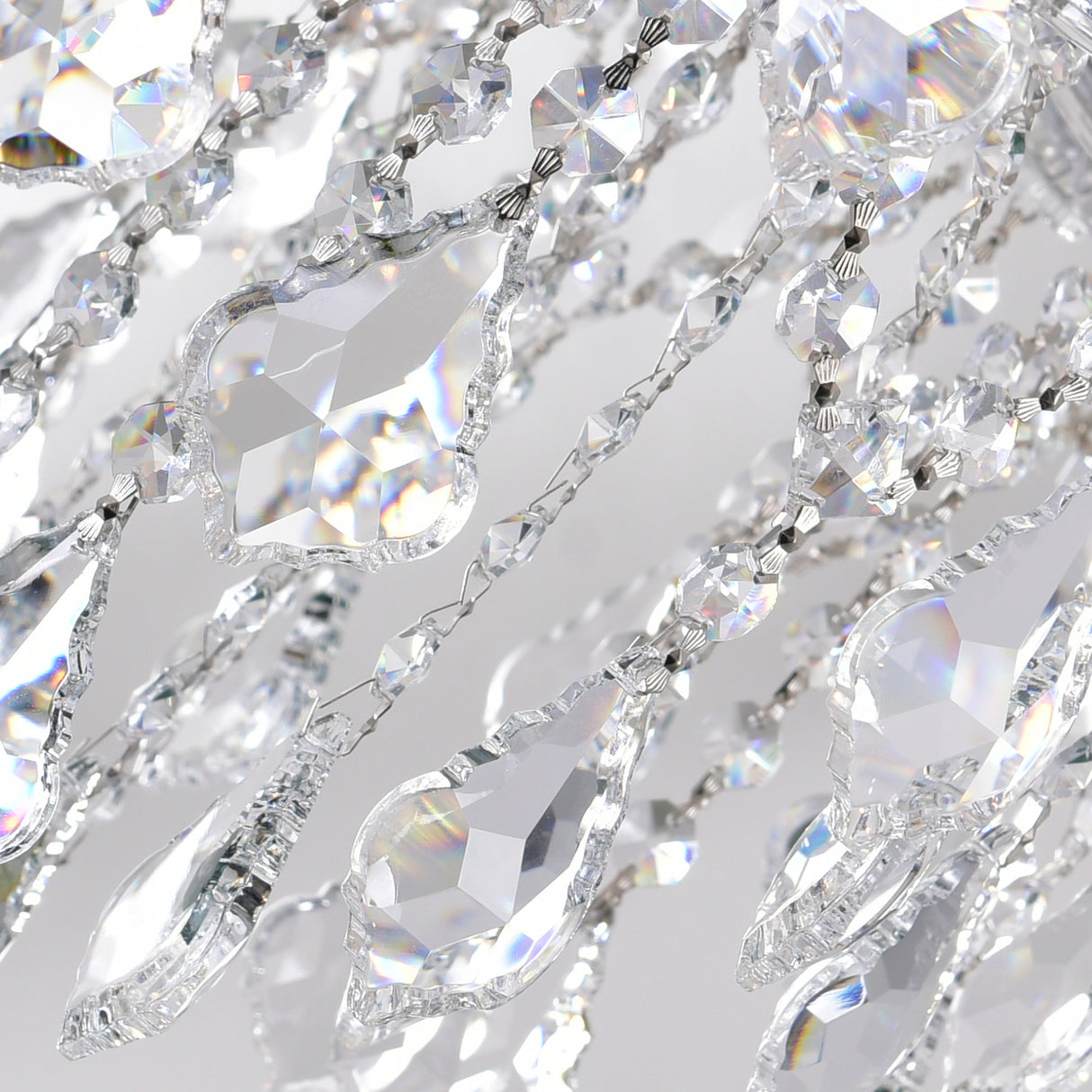 Maria Theresa 25 Light 36in Chrome Up Chandelier with Crystals