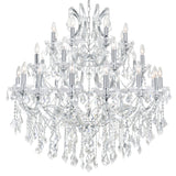 Maria Theresa 33 Light 42in Chrome Up Chandelier with Crystals