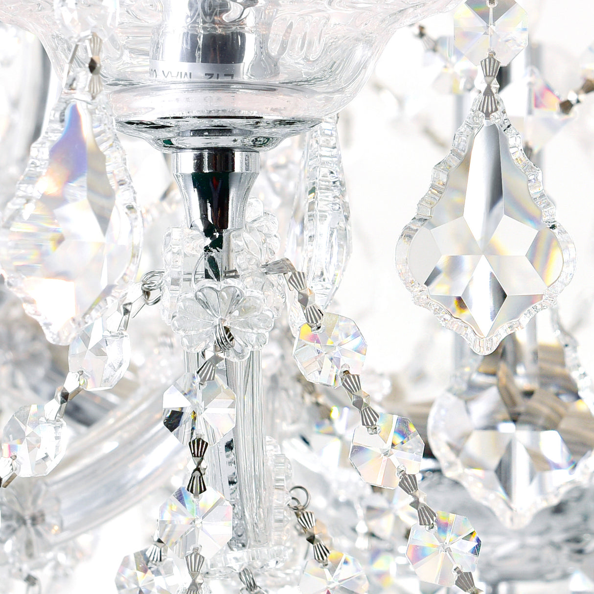 Maria Theresa 84 Light 70in Chrome Up Chandelier with Crystals