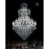 Maria Theresa 84 Light 70in Chrome Up Chandelier with Crystals