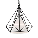 Diamond 1 Light 18in Black Down Pendant