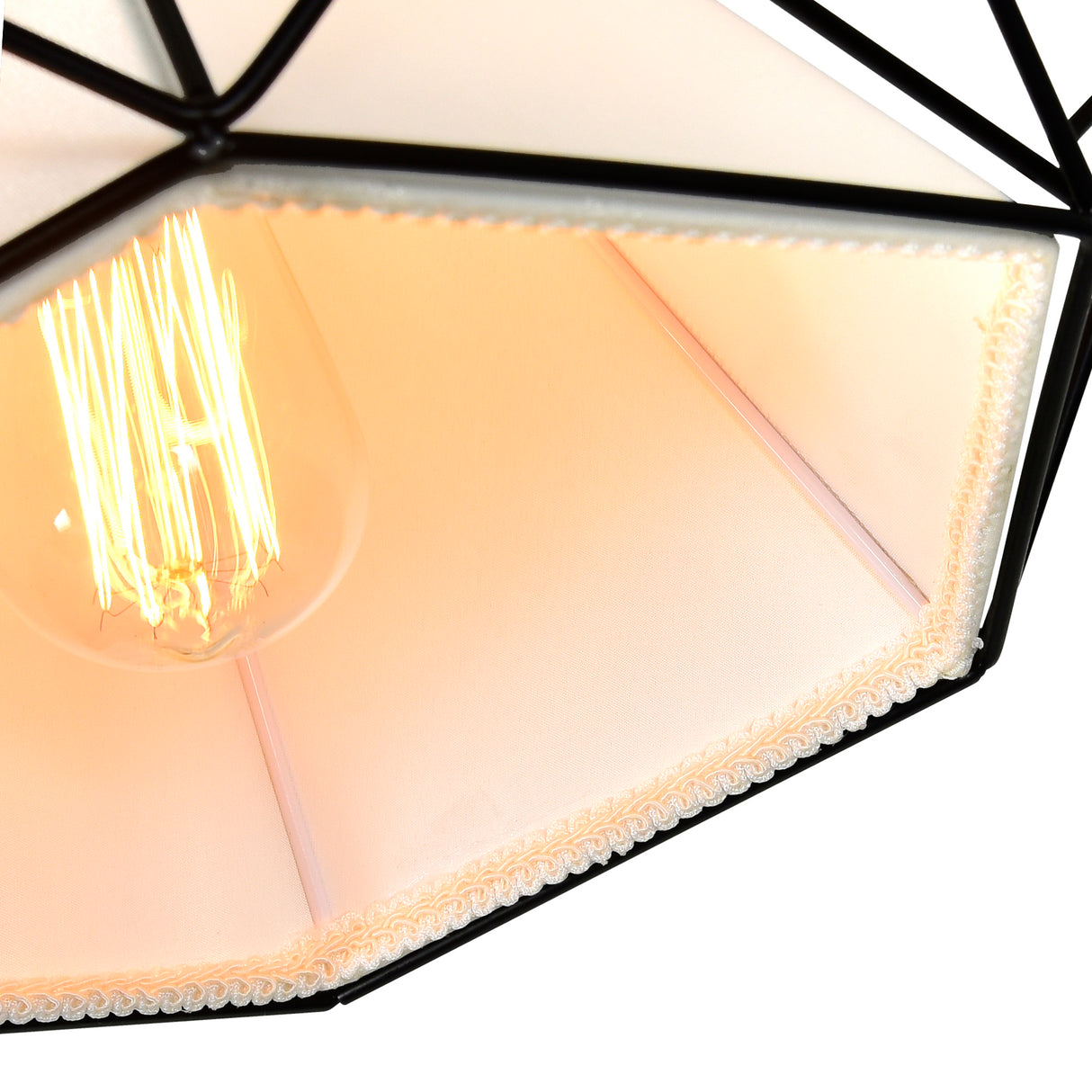 Diamond 1 Light 20in Black Down Pendant