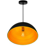 Modest 1 Light 16in Black Down Pendant