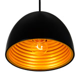 Modest 1 Light 7in Black Down Mini Pendant