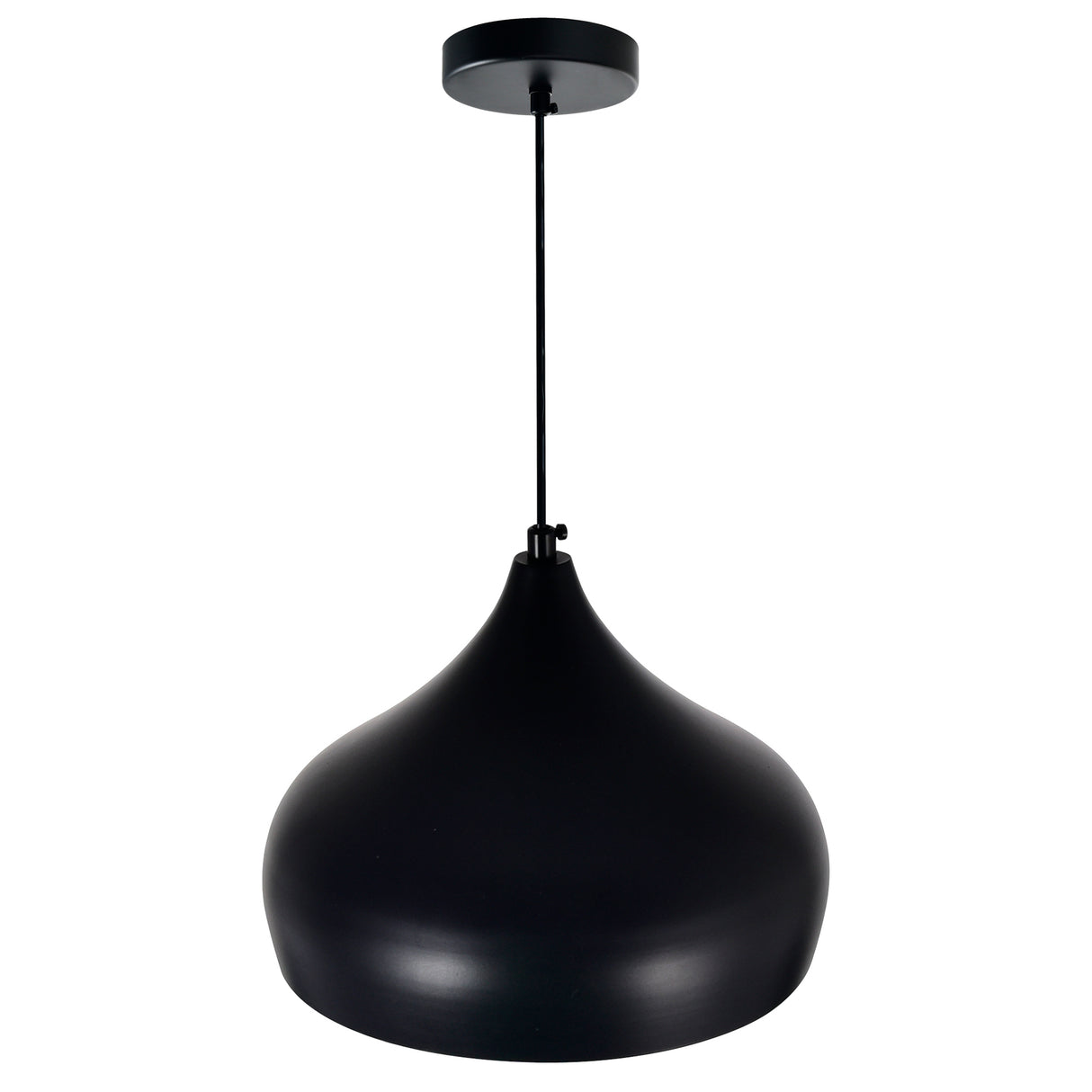 Dynamic 1 Light 13in Black Down Pendant