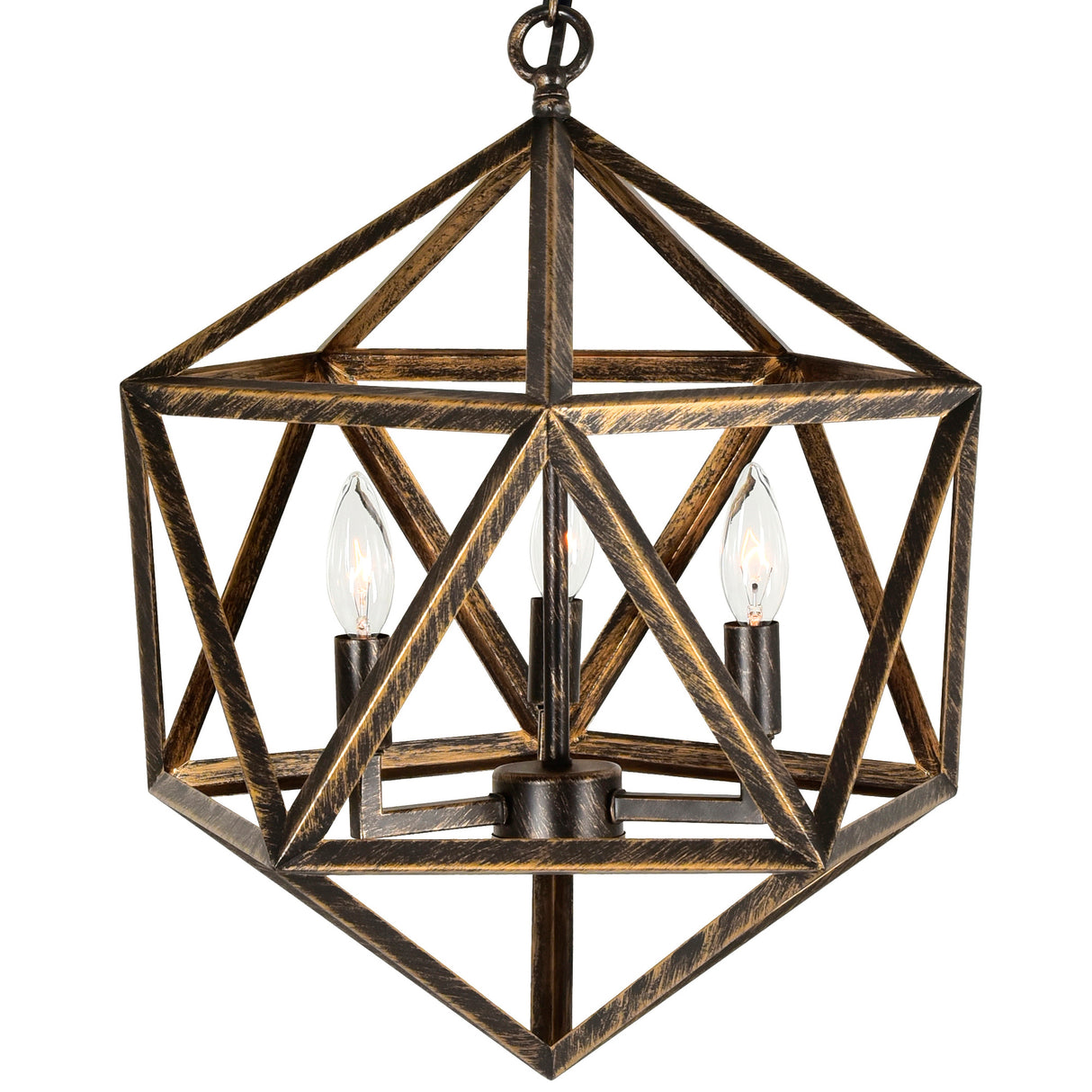 Amazon 3 Light Antique Forged Copper Pendant
