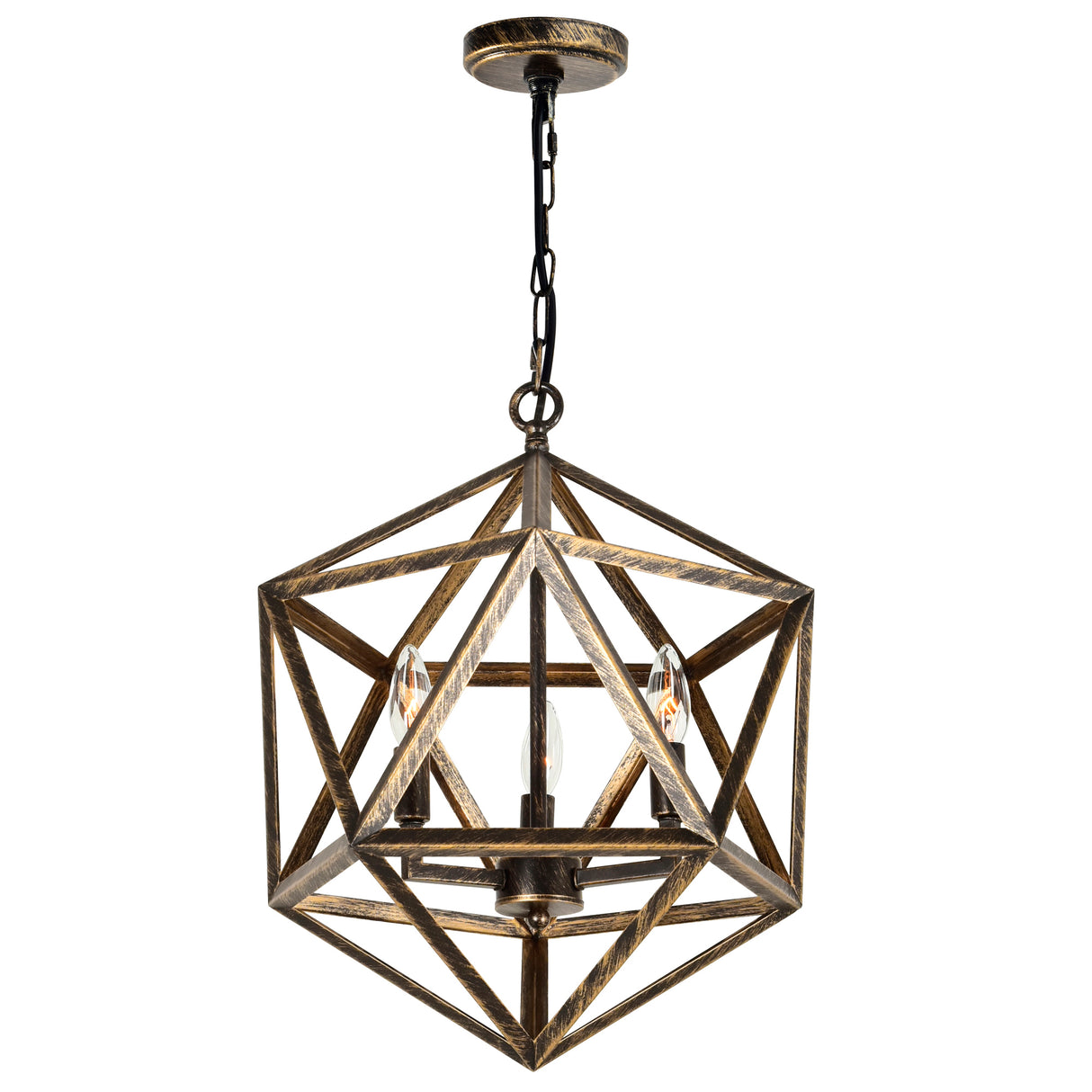 Amazon 3 Light Antique Forged Copper Pendant