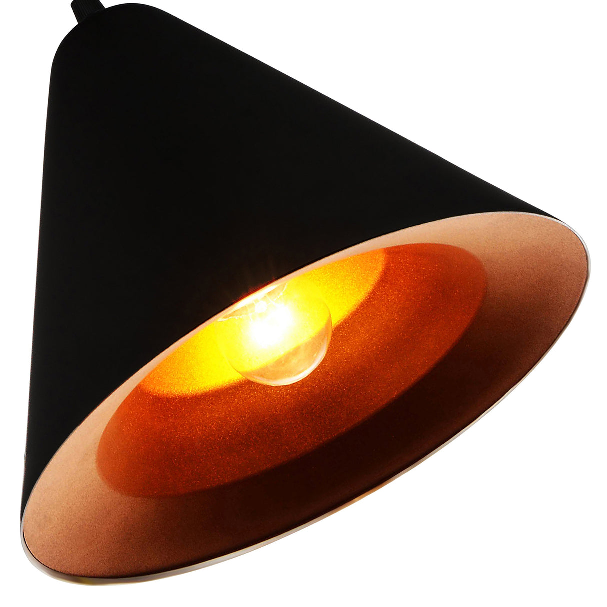 Keila 1 Light Down Pendant With Black & Gold Finish