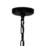 Ganges 6 Light Up Chandelier With Black Finish