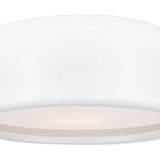 Campton 2 Light 14in White Drum Shade Flush Mount