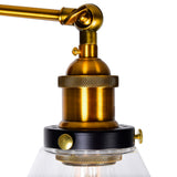 Eustis 3 Light 24in Black & Gold Vanity Light